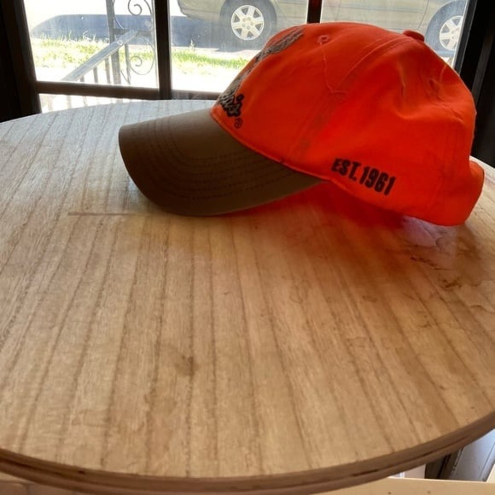 Cabela's Bright Orange‎ and Brown Hat